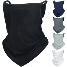 Neck Gaiter Face Mask Breathable Balaclava Cooling Scarf Bandana with Ear Loops