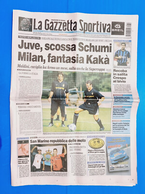 Gazzetta Dello Sport – 18 Juillet 2003 – Fadiga, Kaka, Milan, Juventus, Dettori, Schumacher