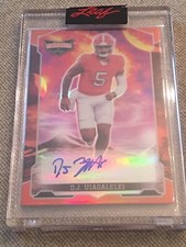 D.J. UIAGALELEI 2022 Leaf Vibrance AUTOGRAPH #1/9 CLEMSON TIGERS QB NFL DRAFT