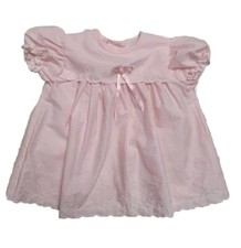 Vintage Mothercare Girls Dress 9 Months Pink Embroidered