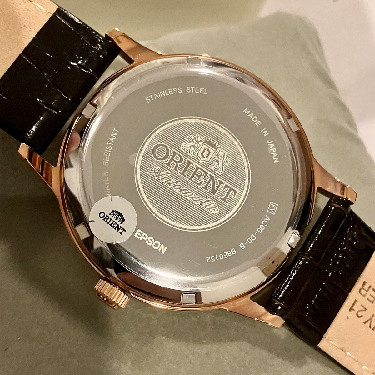 Orient Bambino 2nd Gen SAC00002W0 Rose Gold Tone Automatic Orient Bambino 2nd Gen SAC00002W0 Rose Gold Tone Automatic