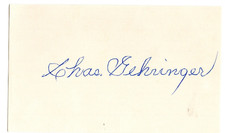 Charles Gehringer Autograph (Ink) On A 3x5 Index Card - Detroit Tigers