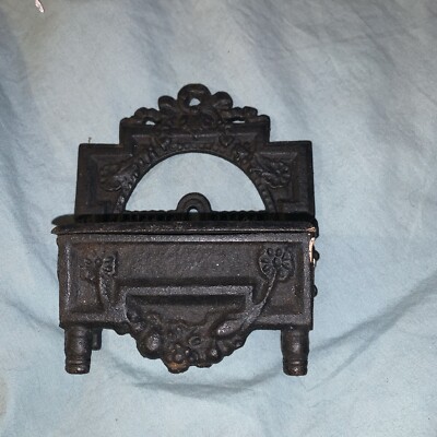 Boîte Allume-poêle Ancienne En Fonte Américaine, Style Primitif 1871 - Avec Pieds
