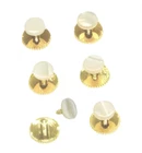 Pack Of 6 Screw On Dress Shirt Studs - Pearl And Gold