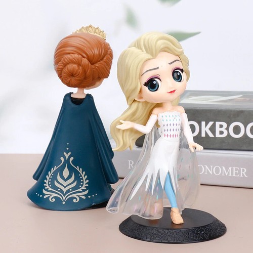 Disney Frozen Elsa & Anna QPosket Figuras Princesa Muñecas Q Posket Pastel Toppers - Imagen 4 de 7