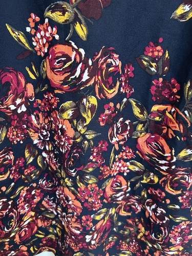 Abercrombie & Fitch Black Dress With Floral Design Medium Pit To Pit 19” BNWT A1 - 第 3/6 張圖片