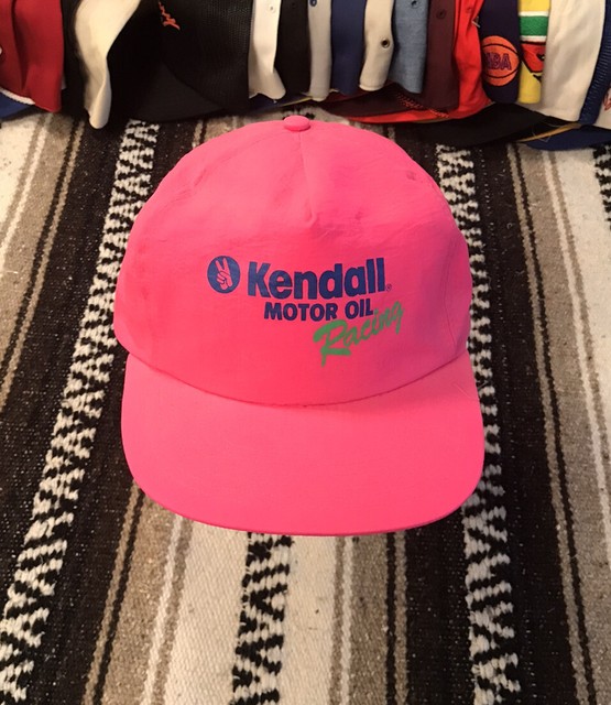 Vintage Kendall Motor Oil Racing Snapback Hat Oil Advertising Nylon 80