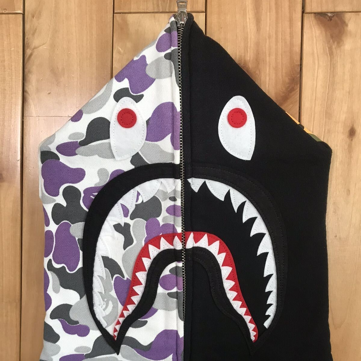 BAPE New York 10th Anniversary Shark full zip hoodie PUSHA T Black