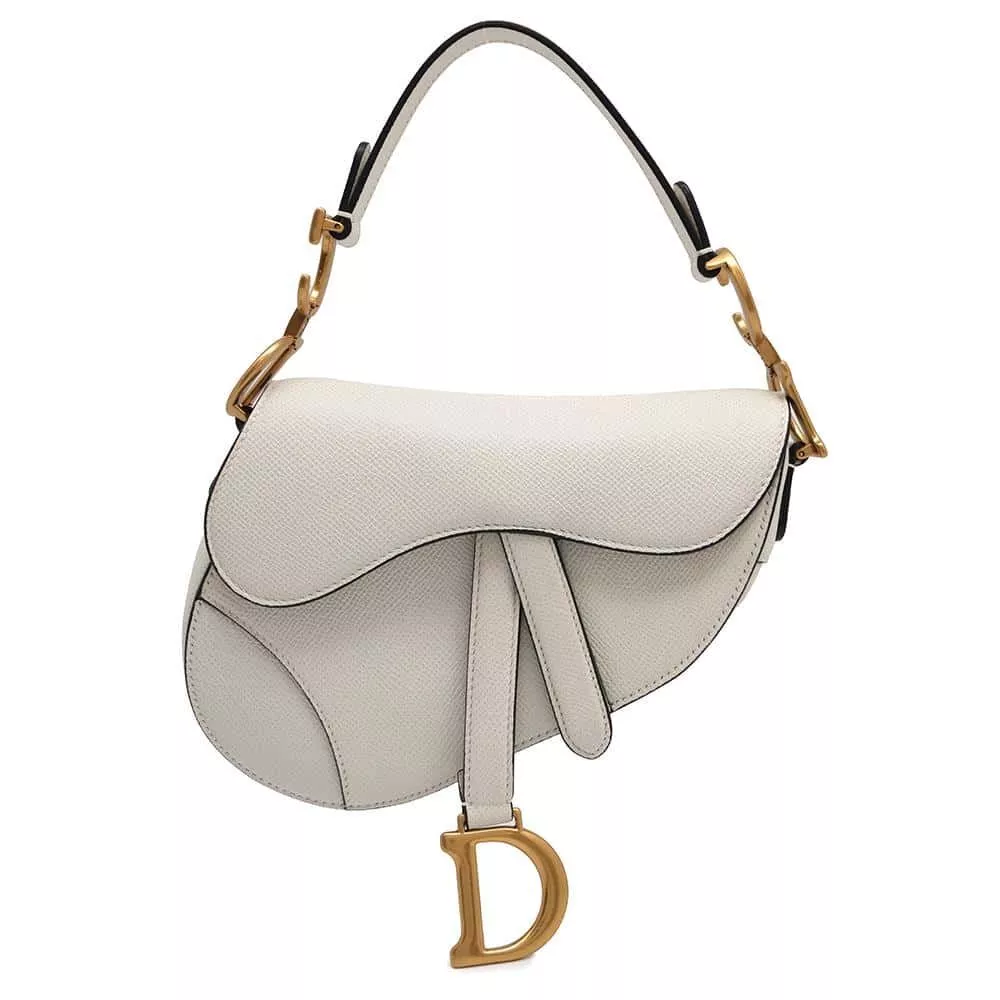 Sacoche selle Christian Dior une bandoulière cuir blanc excellent état   envoi rapide !!