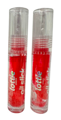 Lottie London Oil Slick, 100% Vegan Lip Oil, Strawberry Dreams, 0.12 fl (2 Pk)