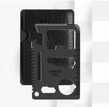 11-in-1 Multi Tool Credit Card Wallet Knife Pocket Survival Camping w/Sleeve