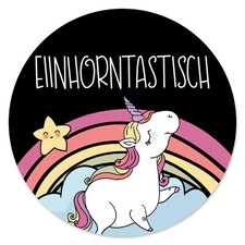 Einhorn-Mauspad Einhorntastisch I Ø 22 cm rund I dv_268