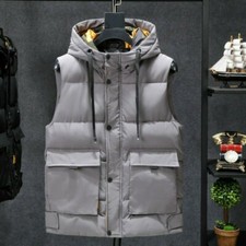 Gilet Invernale Padded Cerniera Con Cappuccio Safari