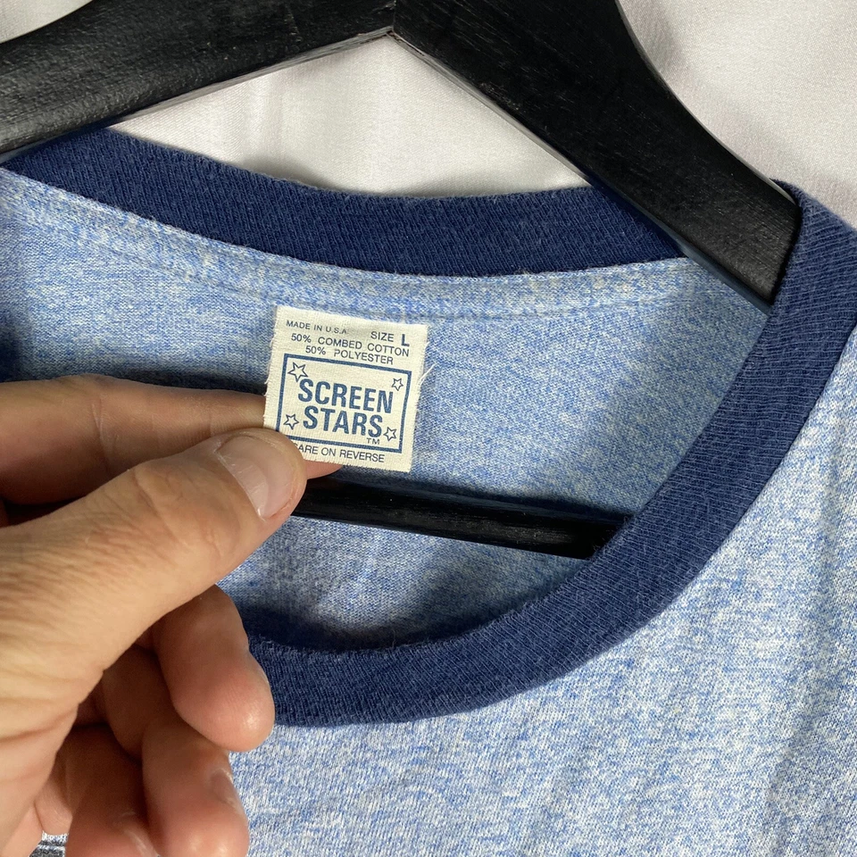 Vintage 1970s Washington DC Jersey Tshirt 81 Size Large Screen Stars - Image 2 of 3