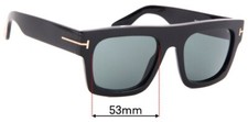 SFx Replacement Sunglass Lenses fits Tom Ford TF5634-B - 53mm Wide