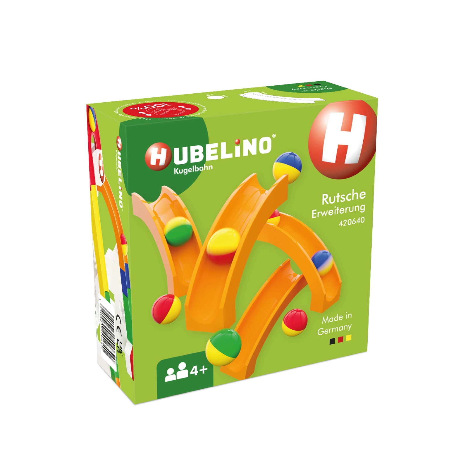 Hubelino 420640 Marble Run Slide Expansion Set- 12 pieces-Compatible with popula