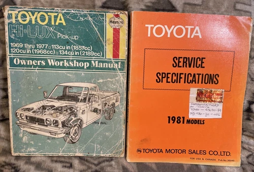 Toyota Hilux Factory Service Repair Manual Pickup Truck 1981 OEM