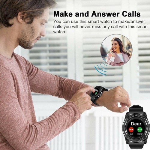 Smart Watch Bluetooth Heart Rate Music Player UK Sport Fitness Tracker Pedometer - Picture 11 of 12