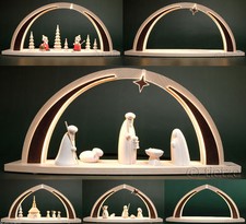 LED-Schwibbogen modern wood Tietze 6x Auswahl Erzgebirge Lichterbogen Neu