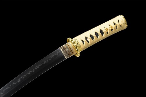 Mini Katana de 22"" hecha a mano espada corta tanto arcilla templada T10 Choji Hamon cuchillo - Imagen 11 de 15