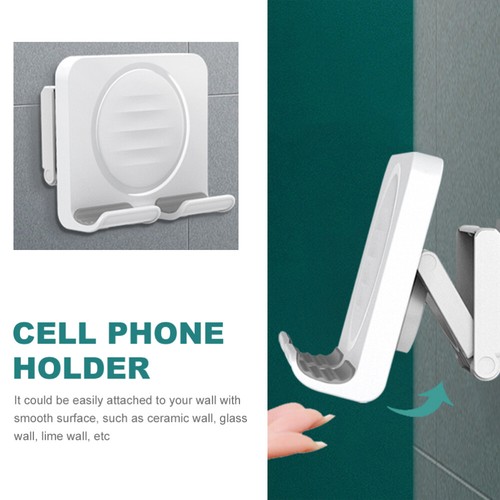 Adjustable Adhesive Convenient Wall Charging Rack Wall Cell Phone Holder - 第 10/12 張圖片