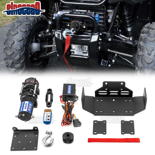 For 2015-25 HONDA PIONEER 500 520 UTV 4500lbs 12V Electric Winch Mount Rope Kit
