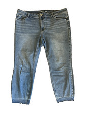 Old Navy Women's Mid Rise Super Skinny Rockstar Jeans Frayed Hem Size 20