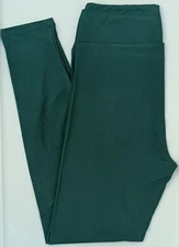 OS LuLaRoe One Size Solid Rainforest Green Leggings NWT 06