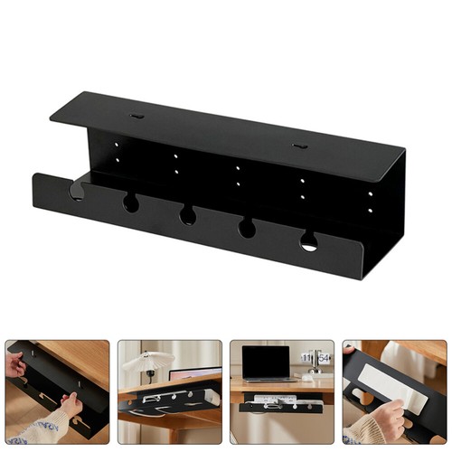 Shelf Office under Desk Cord Management Cable Manager Storage Organizer - Afbeelding 2 van 12