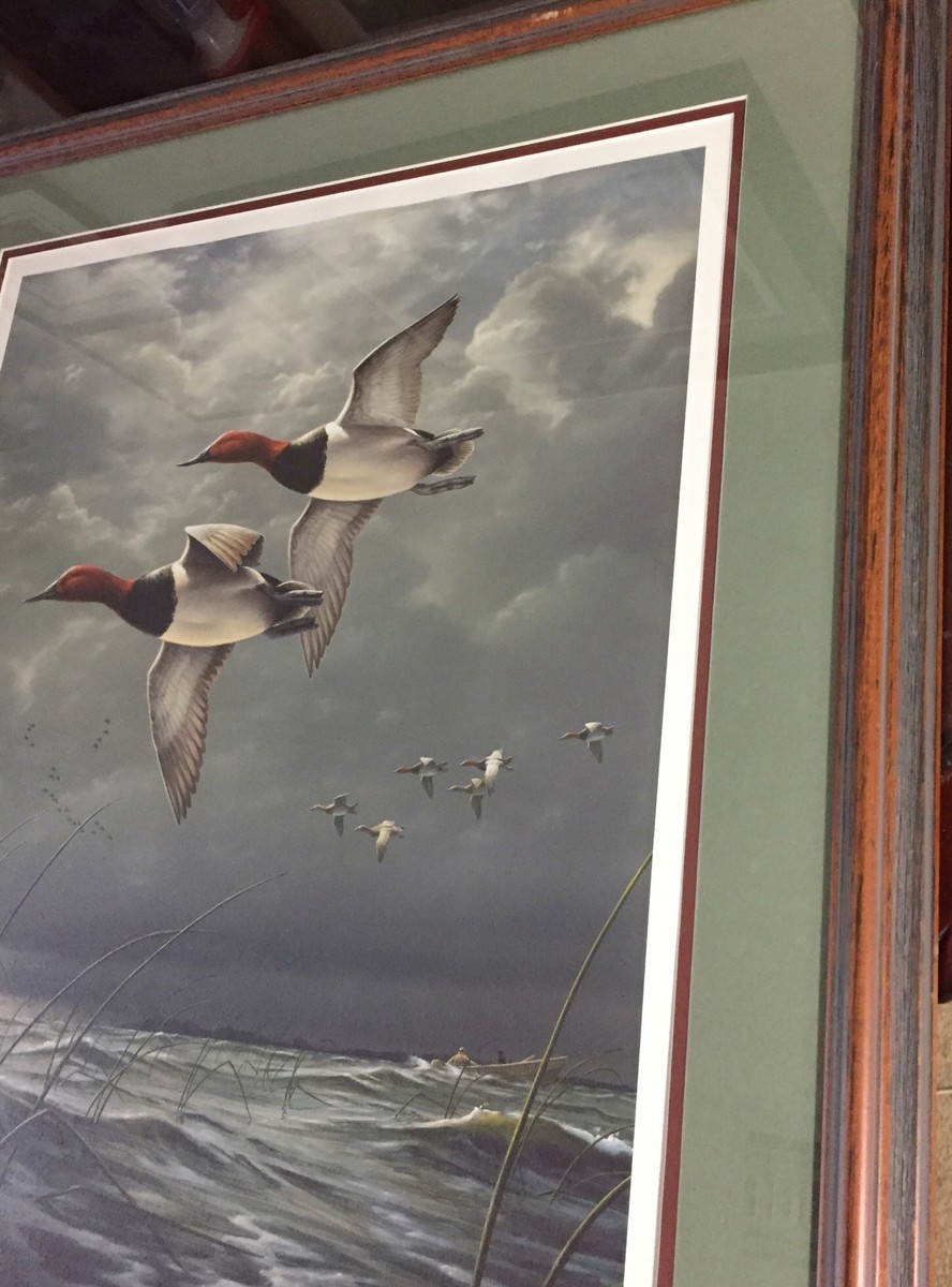 James Hautman,”Fowl Weather - Canvasbacks” Excellent 1503/,5000