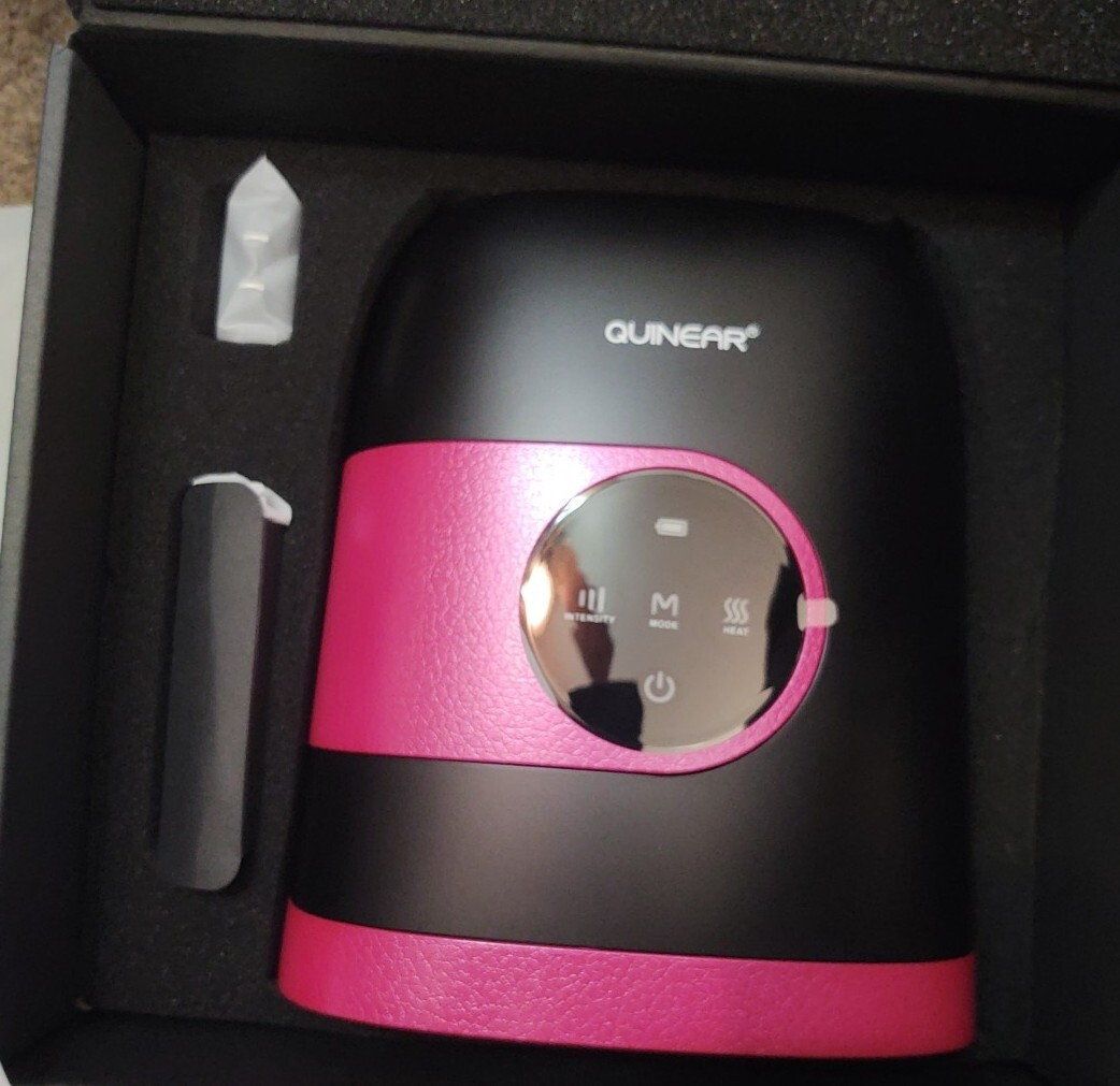 QUINEAR Cordless Hand Massager with Heat QN-086H- PK New Open Box 