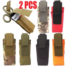 2 Pack Tactical Tourniquet Pouch Trauma Shear Bag Scissor First Aid Molle Holder