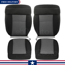 2004-2008 For Ford F150 XLT Driver&Passenger Bottom&Top Seat Cover Dark Gray