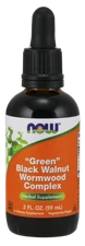 "Green" Black Walnut Wormwood Complex Now Foods 2 oz Liquid