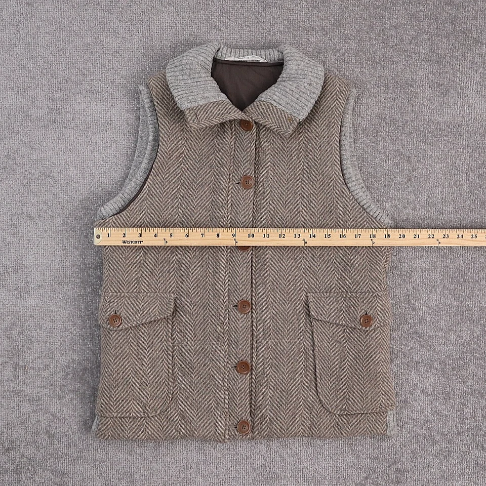 Chaleco Woolrich Espiga Mediano Multicolor Cuello Completo Botón Sin Mangas Foto 4 de 4