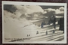 Sunshine Canadian Rockies Banff Alberta Canada 1955 RPPC Postcard