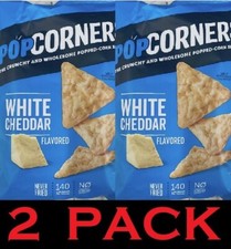 2x Popcorners WHITE CHEDDAR Popped Corn Crisps Snacks 7 oz Bag - 2 PACK