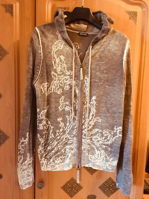 Gerry Weber Damen Jacke Kapuze Reißverschluss Beige Gr. M Zustand Top
