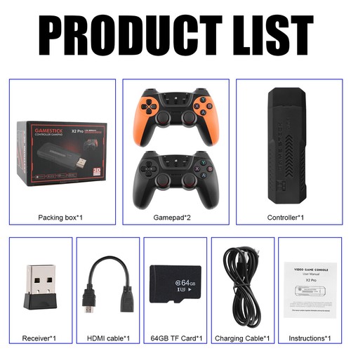 X2 Pro 41000+Games 128G 3D Retro Wireless Video Game Console 4K 3D HD Game Stick - Picture 16 of 21