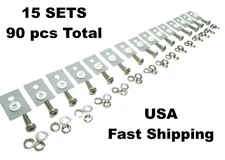 15 sets TO-220 Insulator/Mounting Kits STAINLESS M3x10mm Screws (Total Qty 90)