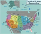 Map of the United States Map America Poster Art Print 23 x 24 in PICK LANGUAGE