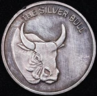 The Silver Bull Engravable 1 oz .999 Fine Silver Art Round