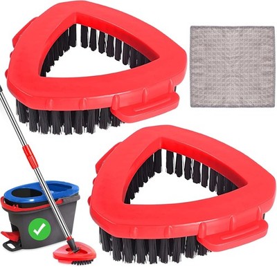Scrub Brush for O Cedar RinseClean 2 Tank System, Ocedar Scrubber Mop Red 