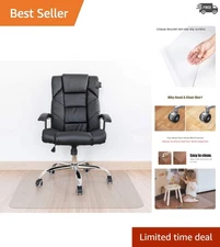 48" x 48" Transparent Floor Mat for Office & Home - Protects Hard Floors