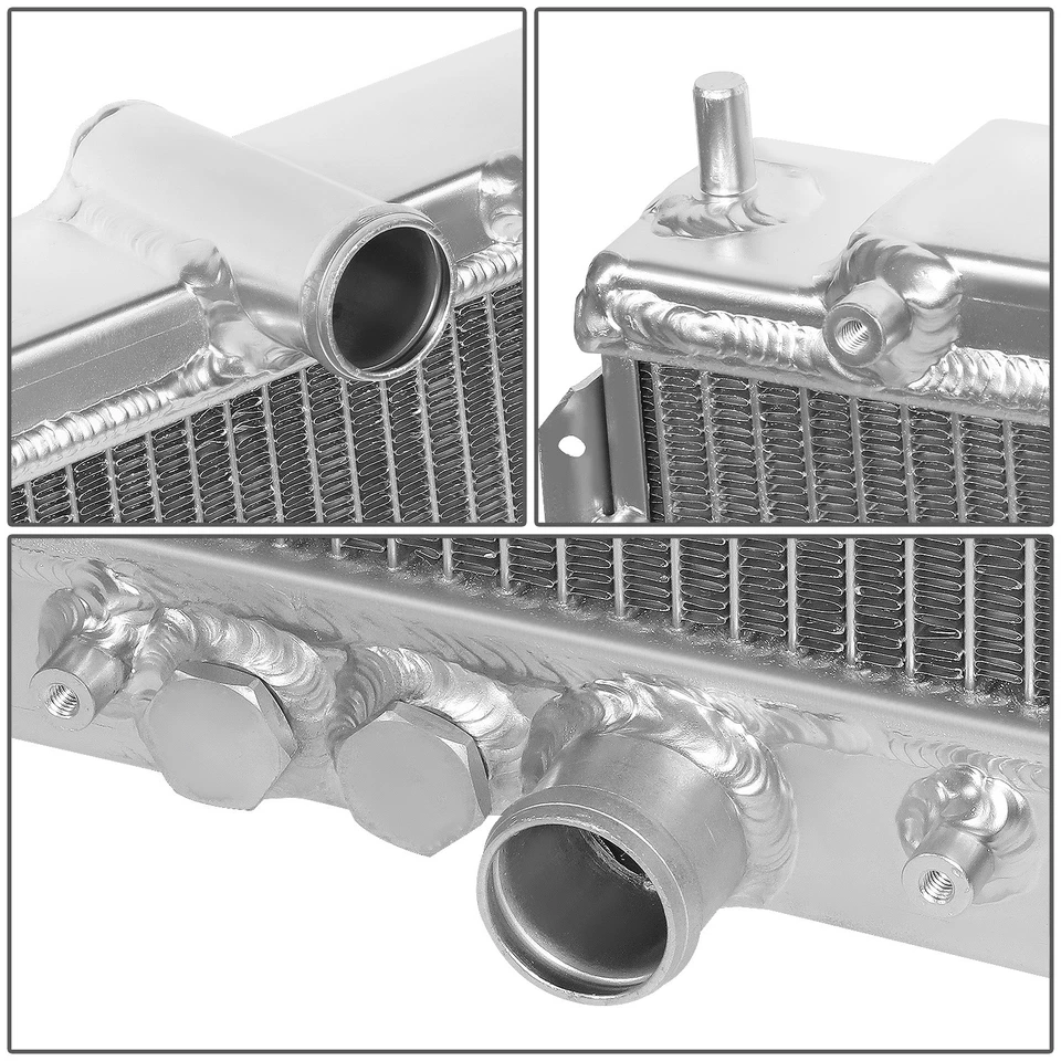 Radiador de corrida núcleo de alumínio 2 fileiras para 91-99 Mit 3000GT/91-96 Dodge Stealth MT - Imagem 3 de 4