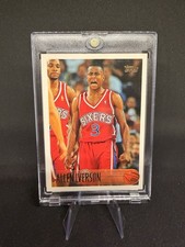 1996-97 Topps Allen Iverson #171 Rookie RC Card Philadelphia 76ers HOF. rookie card picture