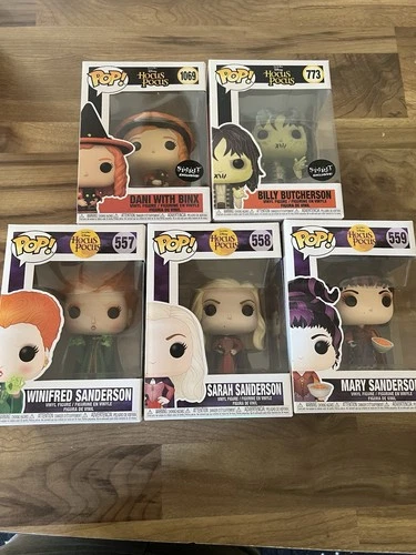 Funko Pop Lot Of 5 Disney Hocus Pocus Winifred Mary Sarah Billy Dani With Binx