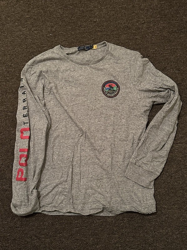 Polo Country Sportsman Terrain Ralph Lauren Long Sleeve Shirt Gray Size Large