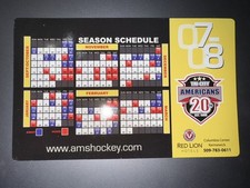 2007-08 TRI-CITY AMERICANS WHL HOCKEY MAGNET SCHEDULE RED LION HOTEL
