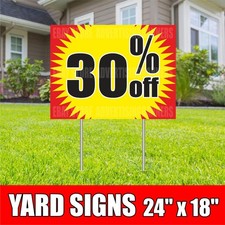 30 OFF Yard Sign with H-Stakes Lawn Sign Clearance Sale Big Discount Holiday